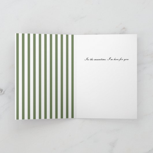 Green hand drawn bare tree heartfelt カード (内部)