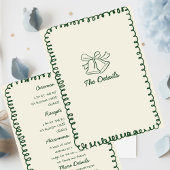 green hand drawn heart Whimsical Wedding details 招待状