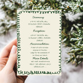 green hand drawn heart Whimsical Wedding details 招待状