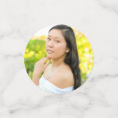 Green Hand Drawn Style Doodles Graduation 3 Photo コンフェッティ (スモール正面)