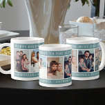 Green Happy Birthday Best Dad Ever Photo Collage コーヒーマグカップ<br><div class="desc">Make his birthday extra special with this Green Happy Birthday Best Dad Ever Photo Collage Coffee Mug. Featuring stylish green frames at the top and bottom with clean white typography, this design lets you personalize heartfelt birthday wishes and meaningful family names. The center showcases a custom 5 picture template, turning...</div>