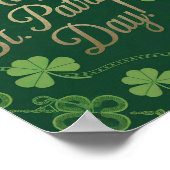 Green Happy St. Patrick's Dayポスター ポスター (角)