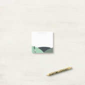 Green Harlequin Bunny ポストイット (デスク上)