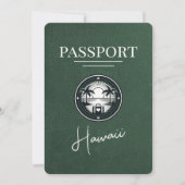 Green Hawaii Passportの保存日 セーブザデート (正面)