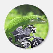 Green Hawaiian Gecko Rider マグネット (正面)