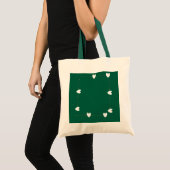 Green Heart Frame Tote Bag – Minimal Love Style トートバッグ (正面(商品))