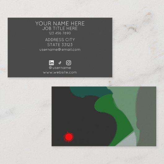 Green Hills Business Card 名刺 (正面/裏面)
