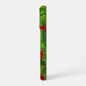Green Holly with Red Berries Phone Case iPhone 16ケース (左側面)