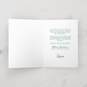 Green Home for the Holidays Realtor Christmas Gold 箔シーズンカード (内側レイダウン)
