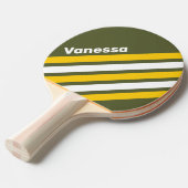 Green Honey Nostalgic Angled Striping with Name 卓球ラケット (正面アングル)