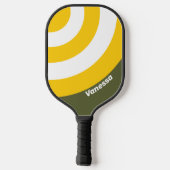 Green Honey Nostalgic Circle Stripe with Name ピックルボールラケット (裏面)