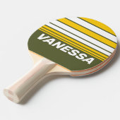 Green Honey Nostalgic Horizon Striping with Name 卓球ラケット (正面アングル)