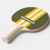 Green Honey Nostalgic Pin Stripes with Name 卓球ラケット (正面アングル)