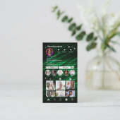 Green Honeycomb Instagram ソーシャルメディアQR 名刺 (スタンド正面)