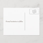 Green Honeymoon車Save the Date 結婚's 案内ポストカード (裏面)