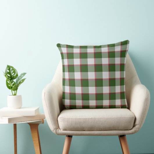 Green House and Mischka Gray Plaid クッション (椅子)