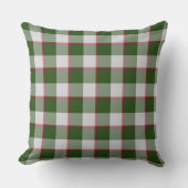 Green House and Mischka Gray Plaid クッション (正面)