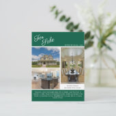 Green House For Sale Real Estate Listing ポストカード (スタンド正面)