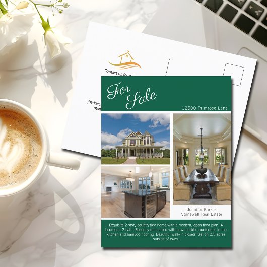 Green House For Sale Real Estate Listing ポストカード