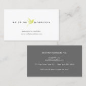 Green Hummingbirdロゴナチュロパスヘルスケア 名刺 (正面/裏面)