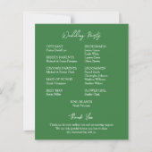 Green Hummingbird Leafy Botanical Border Wedding (裏面)