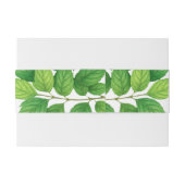 Green Hummingbird Leafy Botanical Border Wedding 招待状ベリーバンド (裏面例)