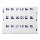 Green Hummingbird with flowers, lace, pearls ラベル (フルシート)