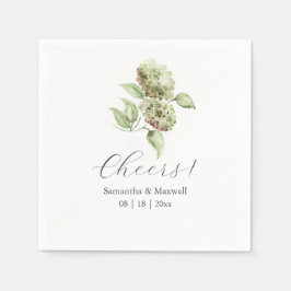Green Hydrangea Cocktail Napkins スタンダードカクテルナプキン