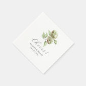 Green Hydrangea Cocktail Napkins スタンダードカクテルナプキン (角)