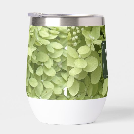 Green Hydrangea Floral Wedding Monogram  (右面)