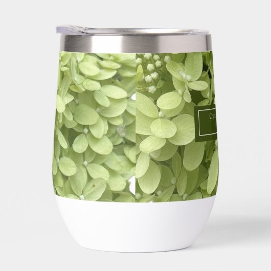 Green Hydrangea Floral Wedding Personalized Names (右面)