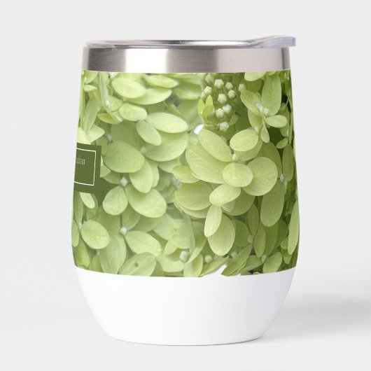 Green Hydrangea Floral Wedding Personalized Names (左面)