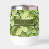 Green Hydrangea Floral Wedding Personalized Names (正面)