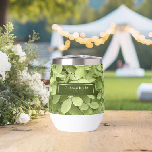 Green Hydrangea Floral Wedding Personalized Names (ウェディング (回転後))