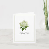 Green Hydrangea Flower Baby Shower Baby Photo サンキューカード (正面)