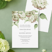 Green Hydrangea Formal Wedding Invitations 招待状