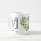 Green Hydrangea Mothers Day Coffee Mug コーヒーマグカップ (正面左)