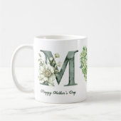 Green Hydrangea Mothers Day Coffee Mug コーヒーマグカップ (左)