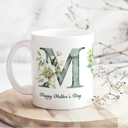 Green Hydrangea Mothers Day Coffee Mug コーヒーマグカップ