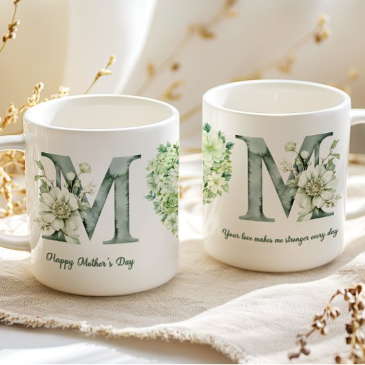 Green Hydrangea Mothers Day Coffee Mug コーヒーマグカップ