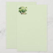 Green Hydrangea Stationery Paper 便箋 (正面/裏面)