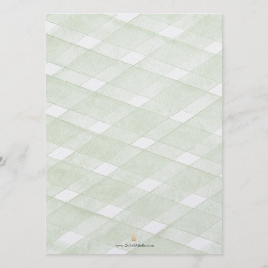 Green Hydrangea Wedding Decor Menus メニュー (裏面)