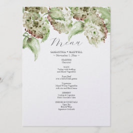 Green Hydrangea Wedding Decor Menus メニュー