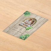 Green Hydrangea Wedding Invitation アクリル招待状 (レイダウン)