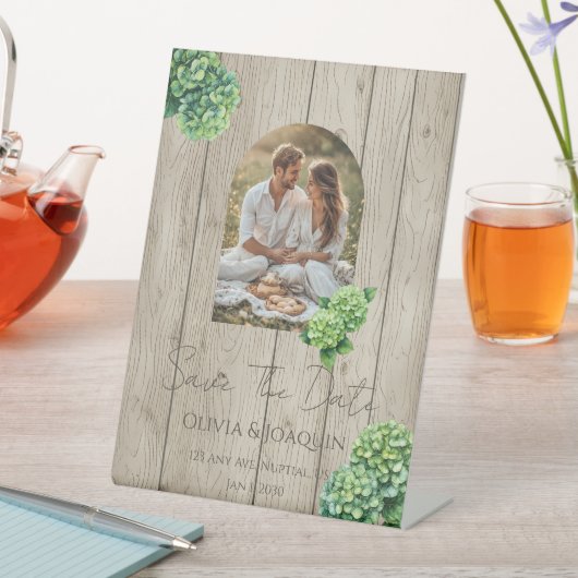 Green Hydrangea Wedding Invitation 台座サイン (インサイチュ)