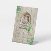 Green Hydrangea Wedding Invitation 台座サイン (正面)