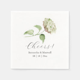 Green Hydrangea Wedding Napkins スタンダードカクテルナプキン