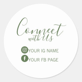 Green Instagram後を追とFacebookパッケージシール ラウンドシール