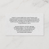 Green Investing Logo | Financial Advisor 名刺 (裏面)