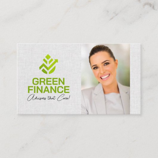 Green Investing Logo | Financial Advisor 名刺 (正面)